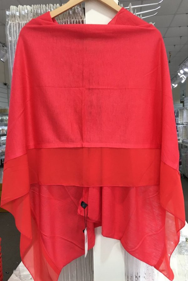 Chiffon-Edged Poncho